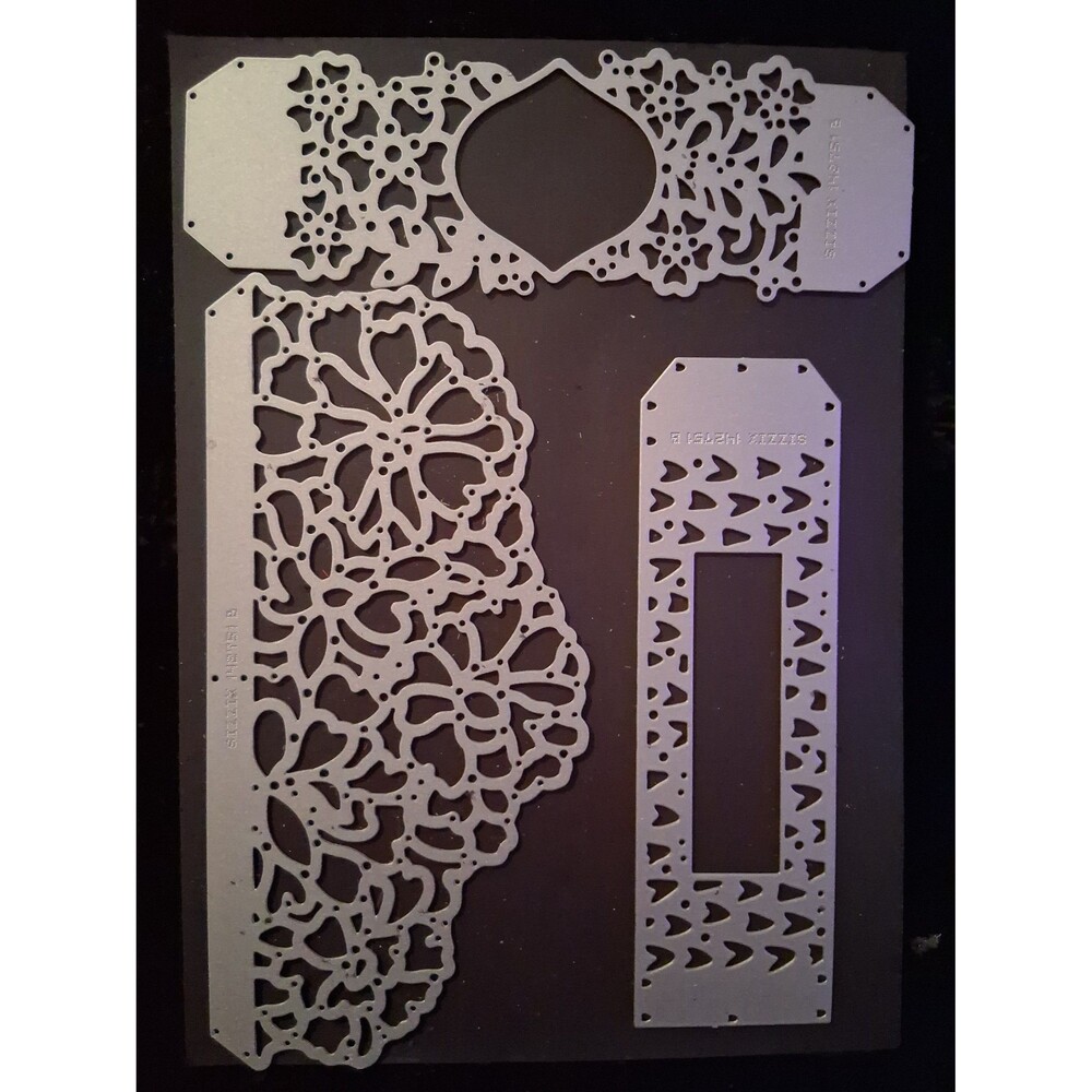 Sizzix metal Dies lot of 3 plus magnetic mat
